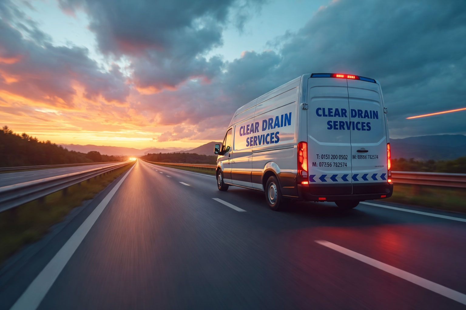 Clear Drain Services Van on call